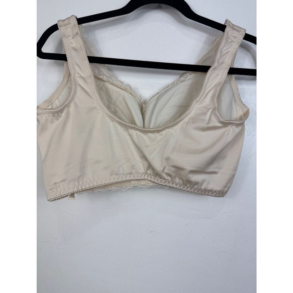 Rhonda Shear XL Beige Lace Wireless Bra Bralette Pullover Stretch - Picture 3 of 6